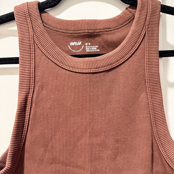 Aerie Brown Ribbed Tank Top - Picture 2 of 4